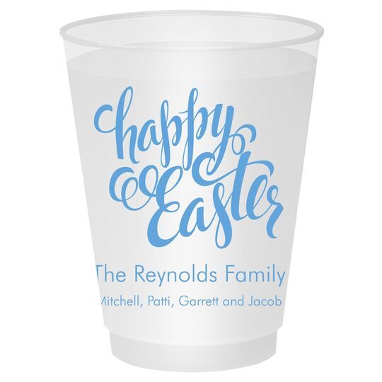 Calligraphy Happy Easter Shatterproof Cups